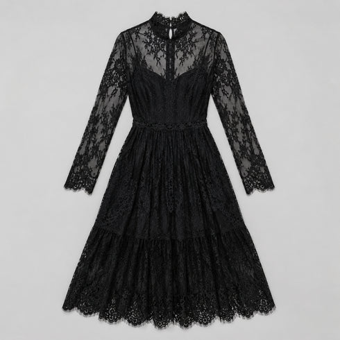 Evelyn Lace Midi Dress
