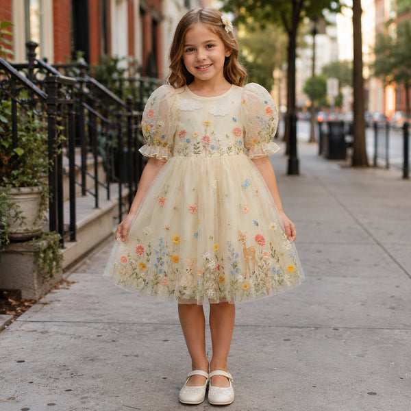 Penelope Embroidered Organza Dress
