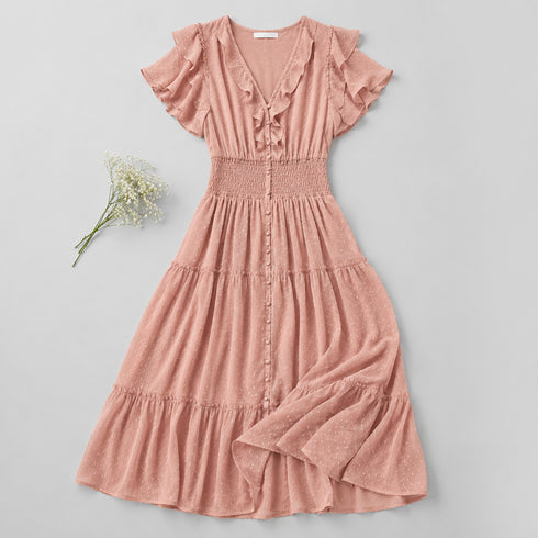 Clara Ruffled Georgette Dress