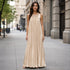 Celeste Pleated Halter Dress