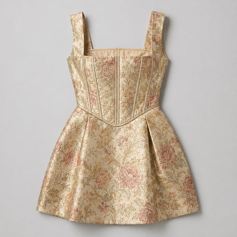 Vivienne Brocade Corset Dress