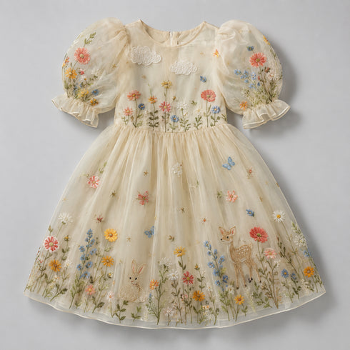 Penelope Embroidered Organza Dress