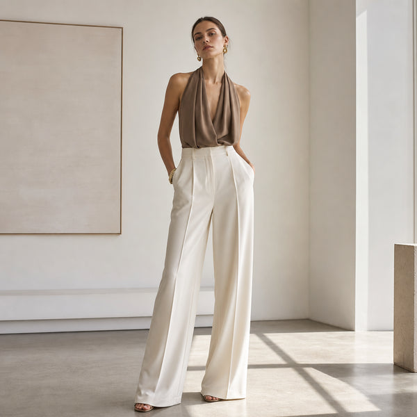 Dlsotb High-Waisted Wide-Leg Trousers